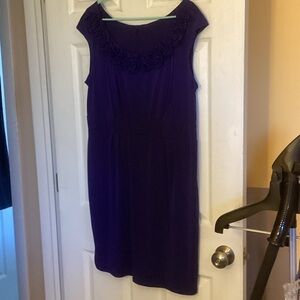 Anthropologie Deep Purple Midi Dress